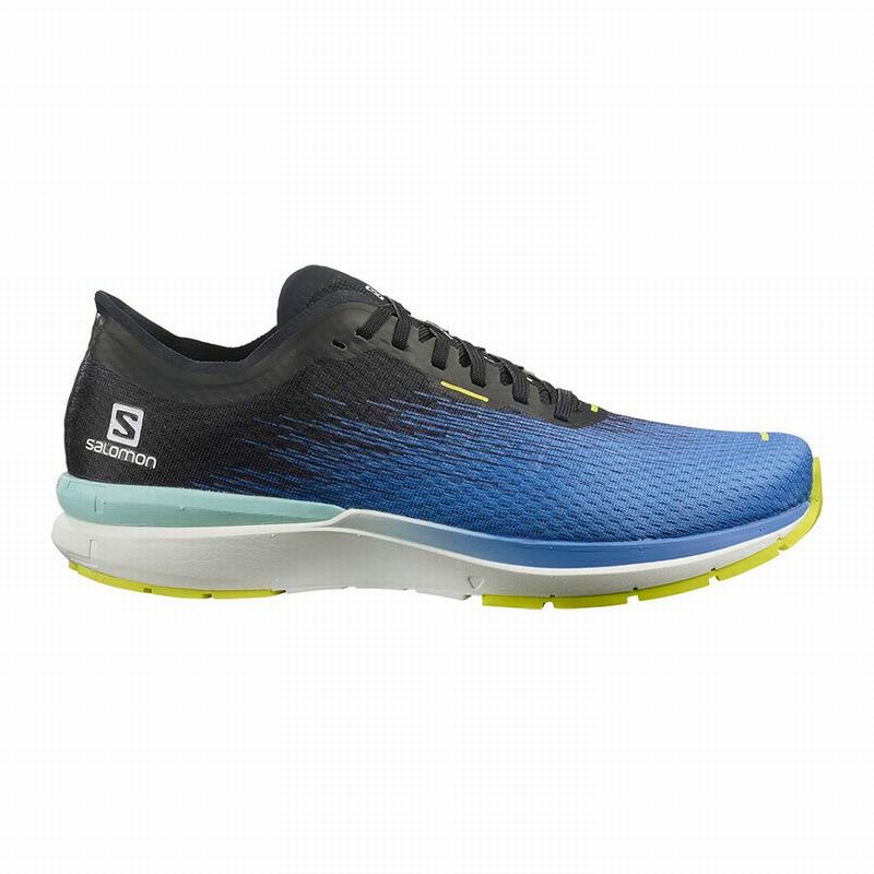 SALOMON SONIC 4 ACCELERATE Philippines - Men's Running Shoes - Blue/White | 589702-JKH